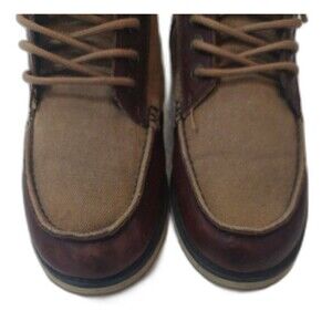 Men Levi Strauss Dark Brown and Khaki Boots Size 8 PREOWNED
